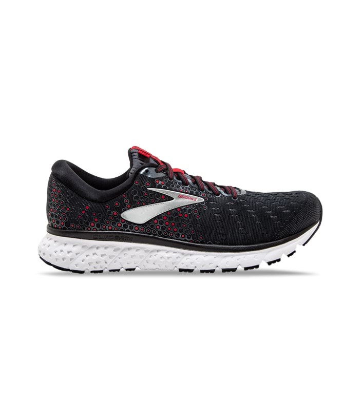 BROOKS GLYCERIN 17 MENS BLACK EBONY RED