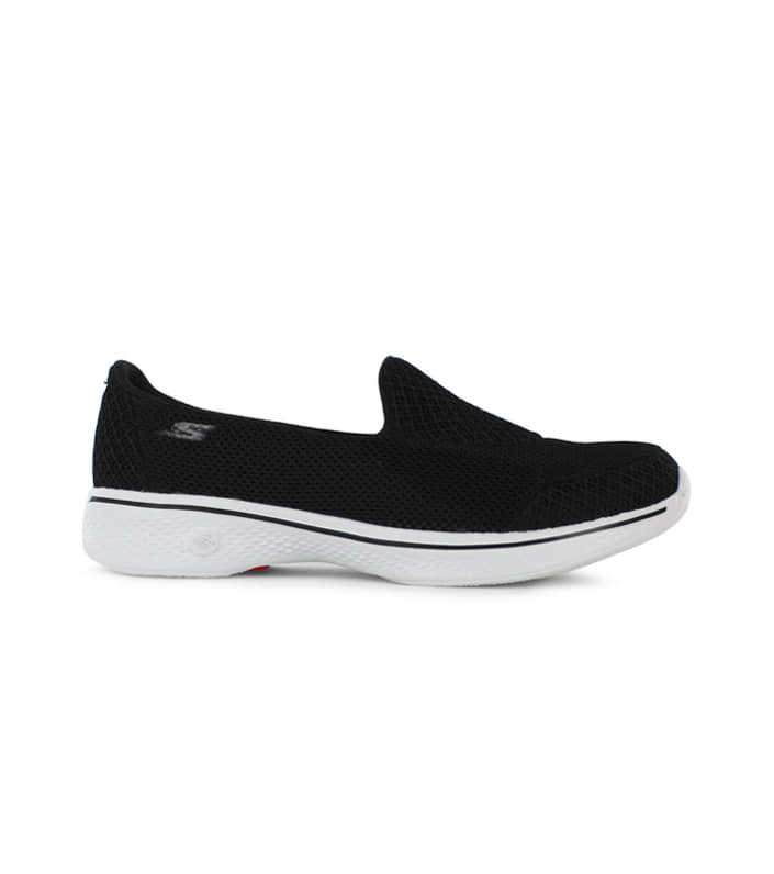 SKECHERS GO WALK 4 PROPEL WOMENS BLACK WHITE WHITE