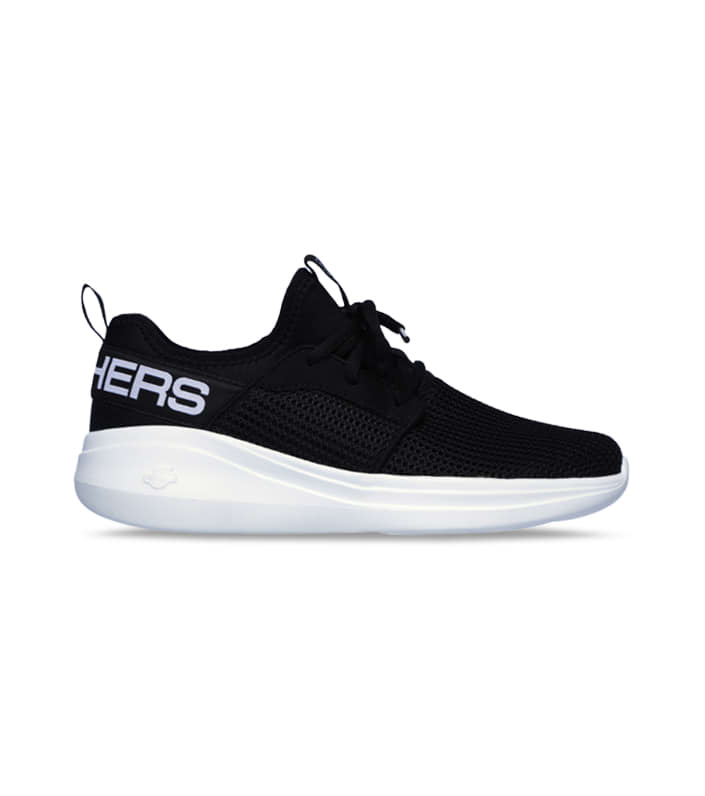 SKECHERS GO RUN FAST VALOR WOMENS BLACK WHITE