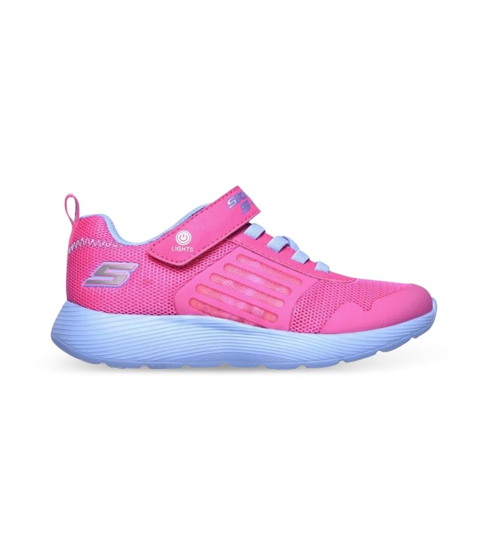 SKECHERS DYNA-LIGHTS (PS) KIDS NEON PINK PERIWINKLE
