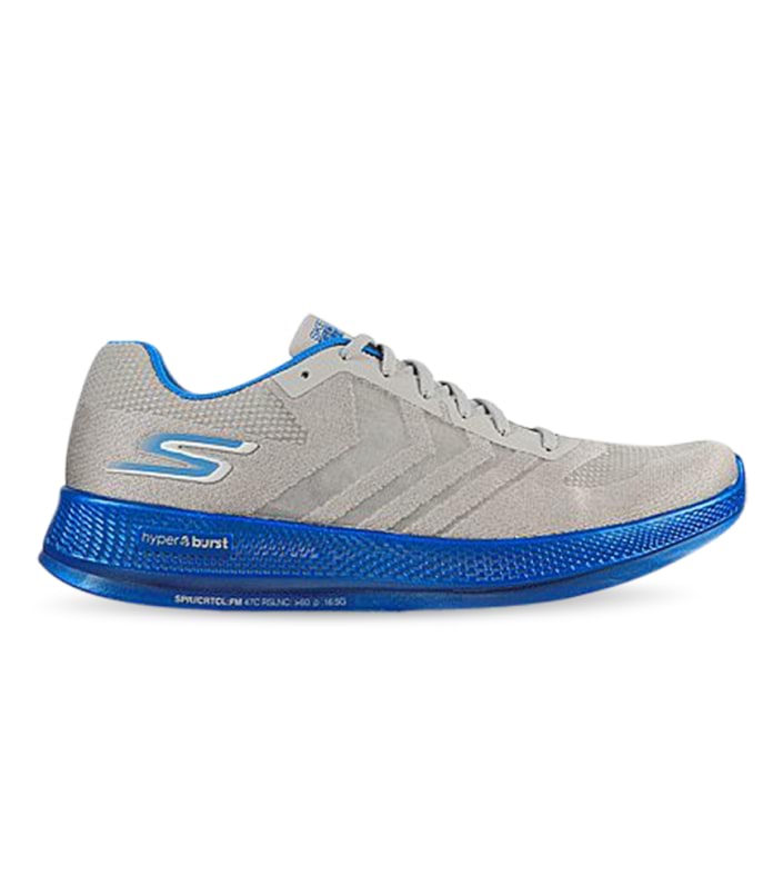 SKECHERS GO RUN RAZOR + MENS GREY BLUE