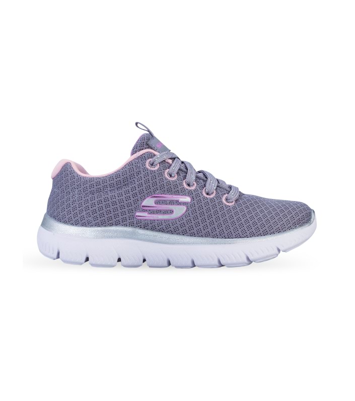 SKECHERS SUMMITS SIMPLY SPECIAL (GS) KIDS GREY PINK