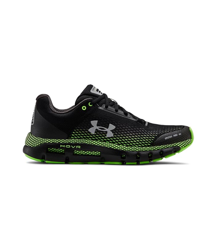 UNDER ARMOUR HOVR INFINITE MENS BLACK LIME LIGHT REFLECTIVE
