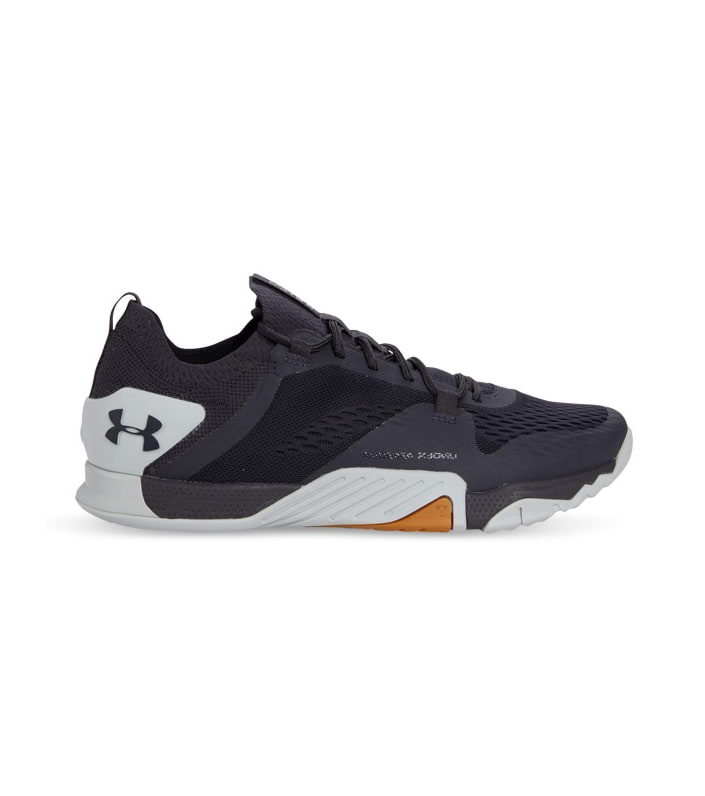 UNDER ARMOUR TRIBASE REIGN 2 MENS BLACKOUT PURPLE HALO GRAY BLACKOUT PURPLE