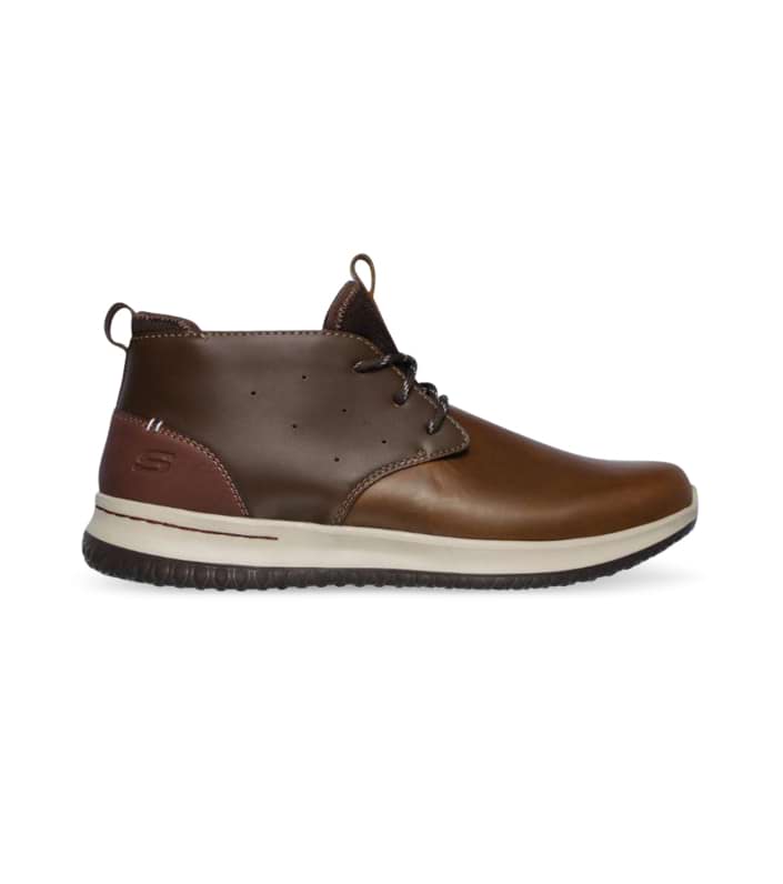 SKECHERS DELSON CLENTON MENS BROWN
