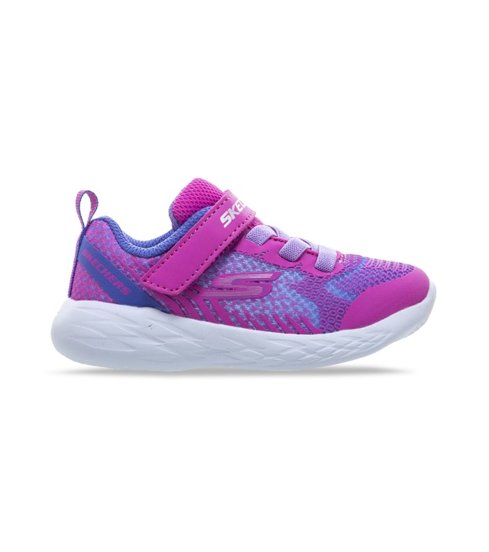 SKECHERS GO RUN 600 RADIANT RUNNER KIDS NEON PINK MULTI