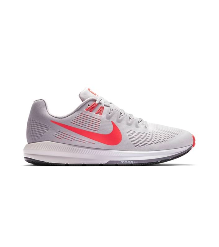 NIKE AIR ZOOM STRUCTURE 21 MENS VAST GREY BRIGHT CRIMSON ATMOSPHERE GREY