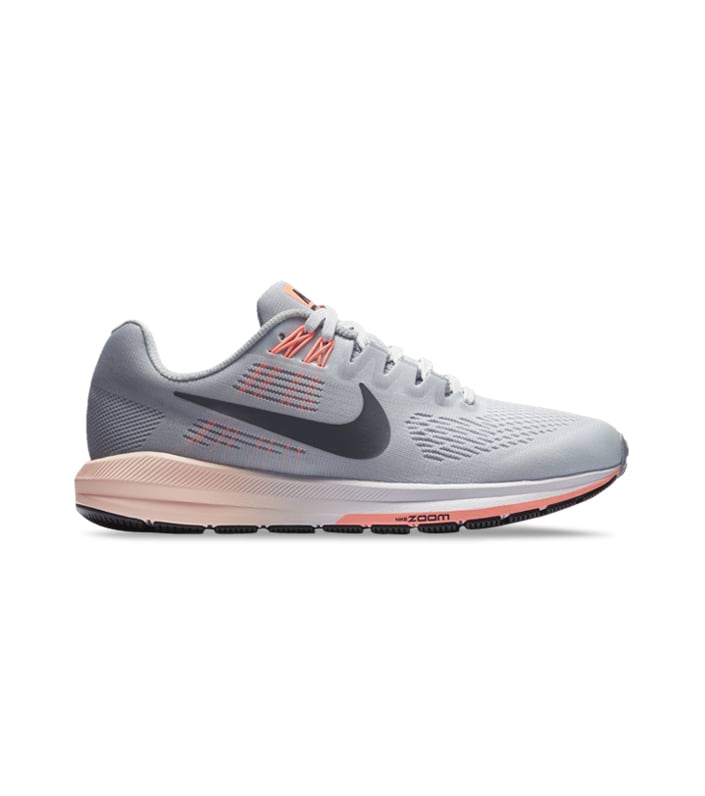 NIKE AIR ZOOM STRUCTURE 21 WOMENS WOLF GREY DARK GREY PURE PLATINUM