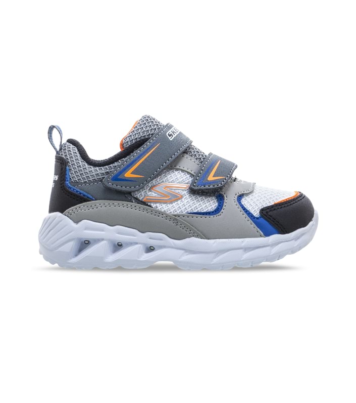 SKECHERS MAGNA-LIGHTS VENDOW KIDS GREY BLACK
