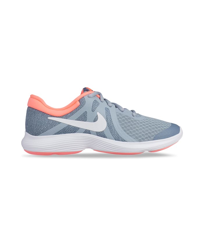 NIKE REVOLUTION 4 (GS) KIDS OBSIDIAN MIST WHITE-LAVA GLOW