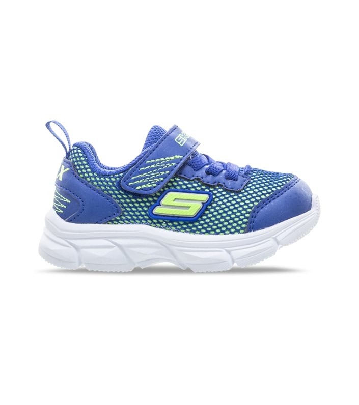 SKECHERS ADVANCE INTERGRID KIDS  BLUE LIME
