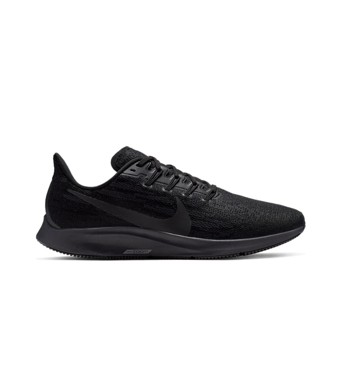 NIKE AIR ZOOM PEGASUS 36 MENS BLACK BLACK-OIL GREY-THUNDER GREY