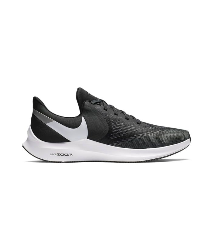 NIKE ZOOM WINFLO 6 MENS  BLACK WHITE-DARK GREY-METALLIC PLATINUM