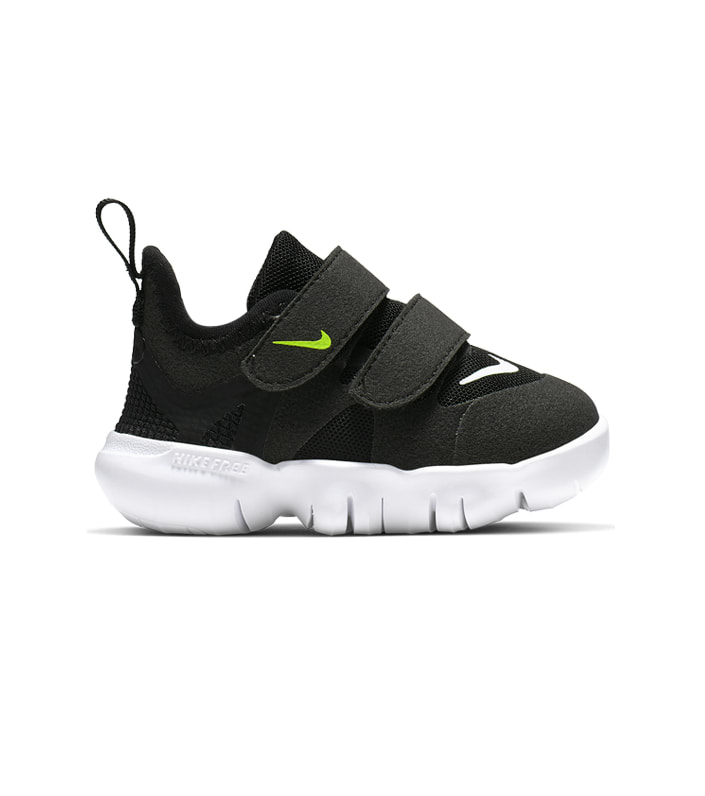 NIKE FREE RN 5.0 (TD) KIDS BLACK/WHITE-ANTHRACITE-VOLT