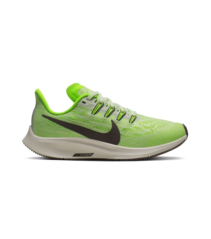 NIKE AIR ZOOM PEGASUS 36 (GS) KIDS PHANTOM RIDGEROCK-ELECTRIC GREEN