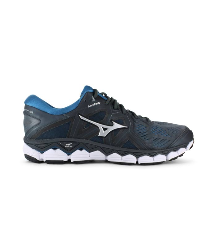 MIZUNO WAVE SKY 2 MENS DARK SHADOW BLUE SAPPHIRE
