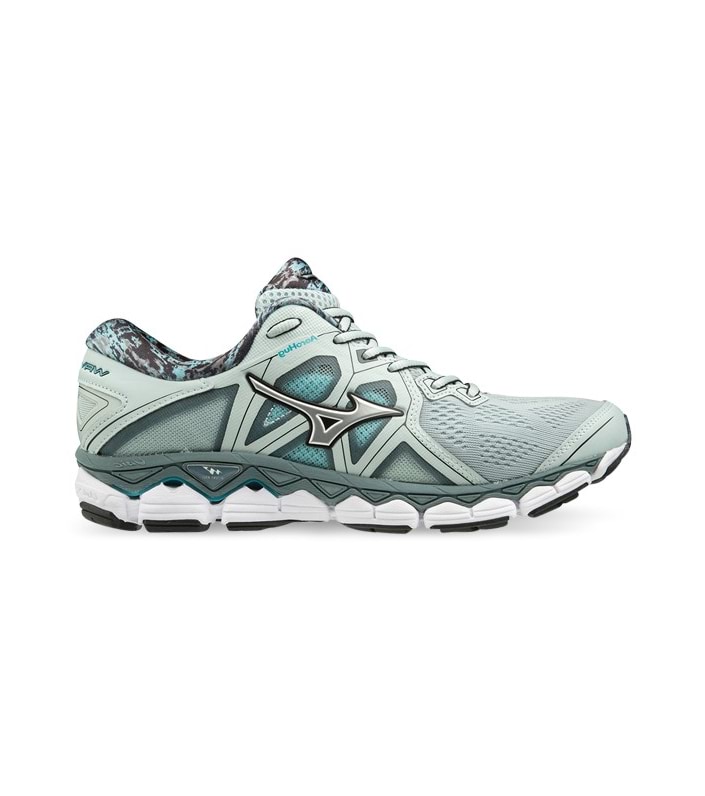 MIZUNO WAVE SKY 2 WOMENS SKY GRAY SILVER BLUE CURCAO