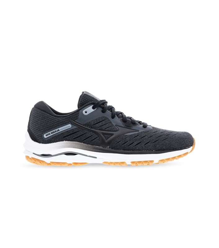 MIZUNO WAVE RIDER 24 (D) WOMENS DARK SHADOW BLACK BISCUIT