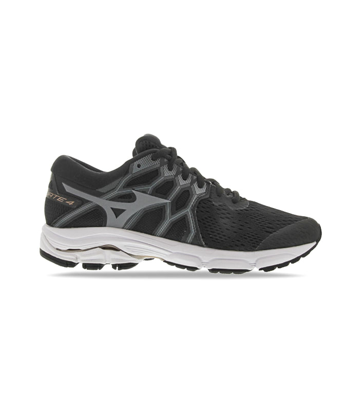 MIZUNO WAVE EQUATE 4  WOMENS BLACK MONUMENT CHAMPAGNE