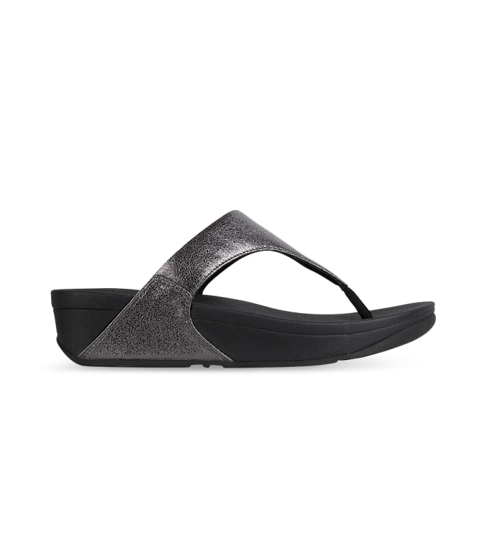 FITFLOP LULU TOE POST NEW GLITZ WOMENS PEWTER