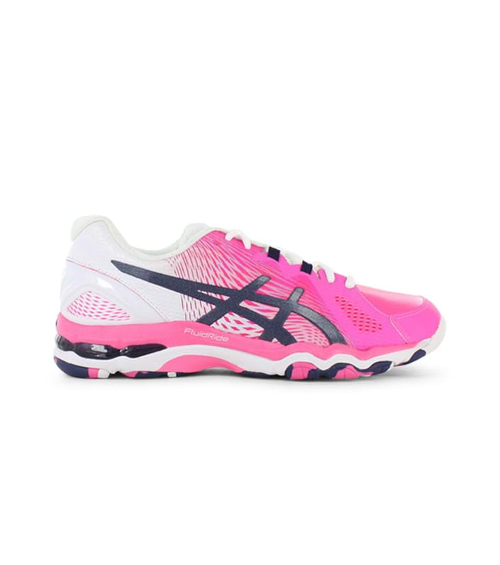 ASICS GEL-NETBURNER SUPER 8 WOMENS HOT PINK INDIGO BLUE WHITE