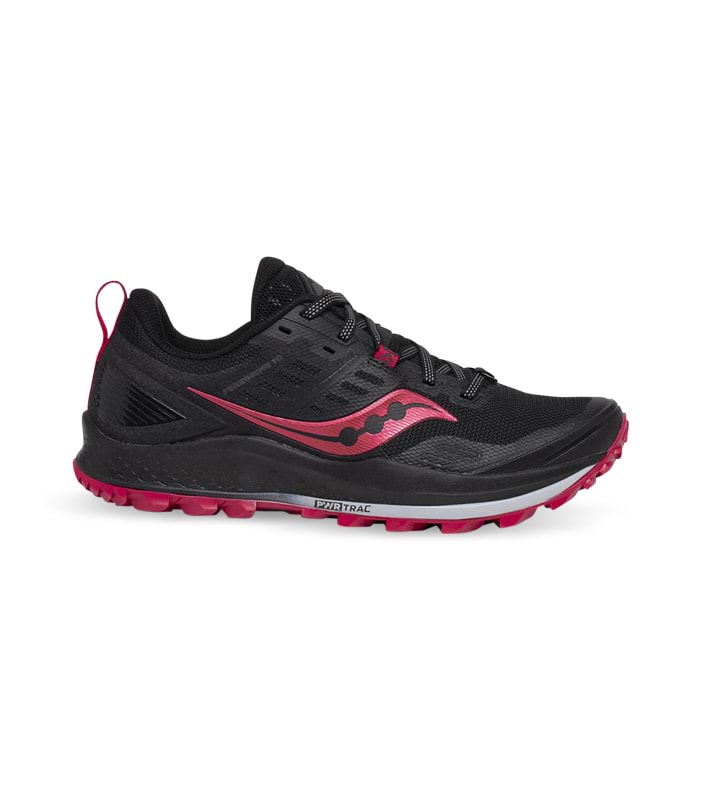 SAUCONY PEREGRINE 10 WOMENS BLACK BARBERRY