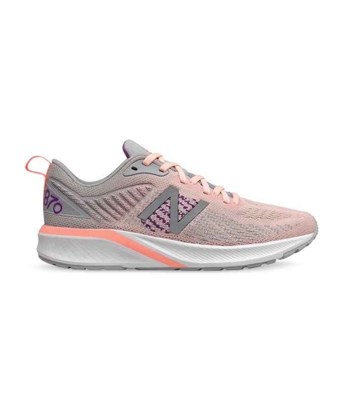 NEW BALANCE W870 V5 (D) WOMENS PEACH SODA WITH SILVER MINK