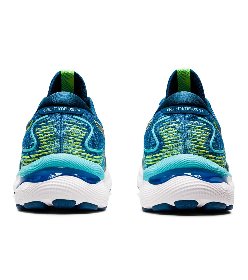 ASICS GEL NIMBUS 24 2E MENS LAKE DRIVE HAZARD GREEN The