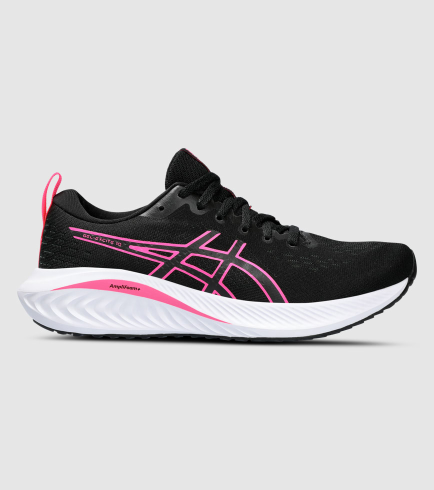 ASICS GEL EXCITE 10 WOMEN D WIDE WOMENS BLACK HOT PINK The