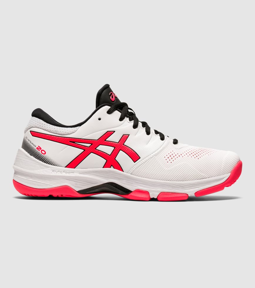ASICS GEL NETBURNER 20 D WOMENS WHITE DIVA PINK The Athlete s Foot