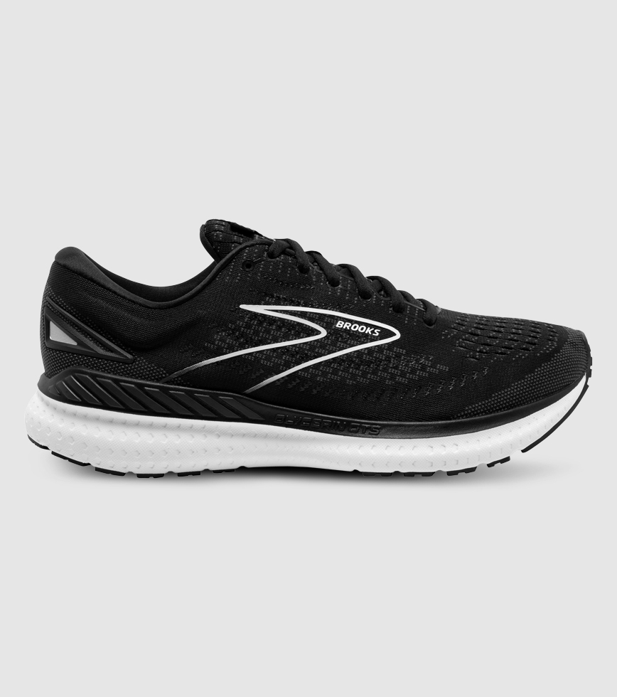 BROOKS GLYCERIN GTS 19 MENS BLACK WHITE The Athlete s Foot
