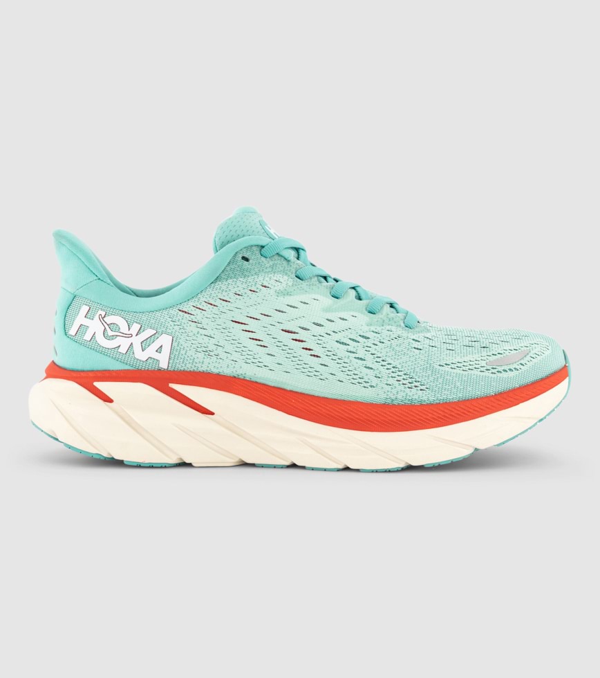 HOKA CLIFTON 8 WOMENS AQUARELLE EGGSHELL BLUE The Athlete s Foot