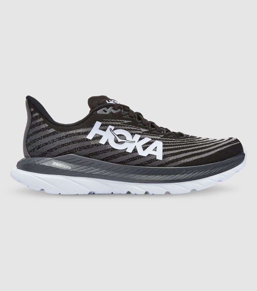 HOKA MACH 5 2E WIDE MENS BLACK CASTLEROCK The Athlete s Foot