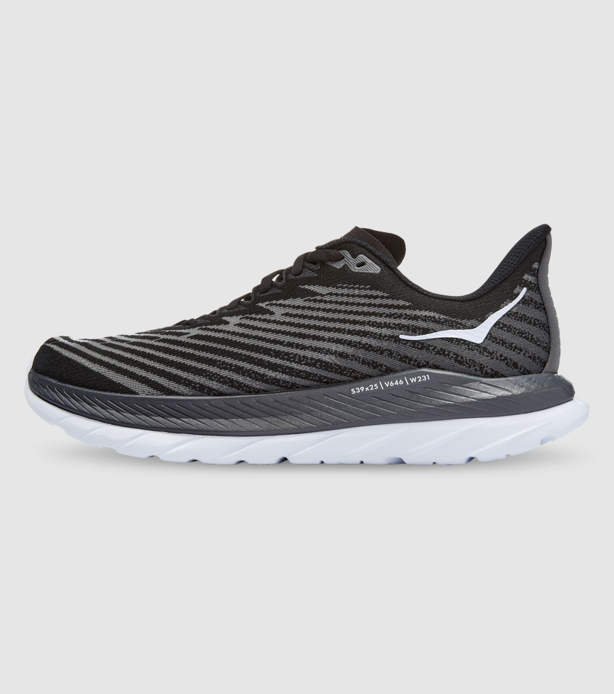 HOKA MACH 5 2E WIDE MENS BLACK CASTLEROCK The Athlete s Foot