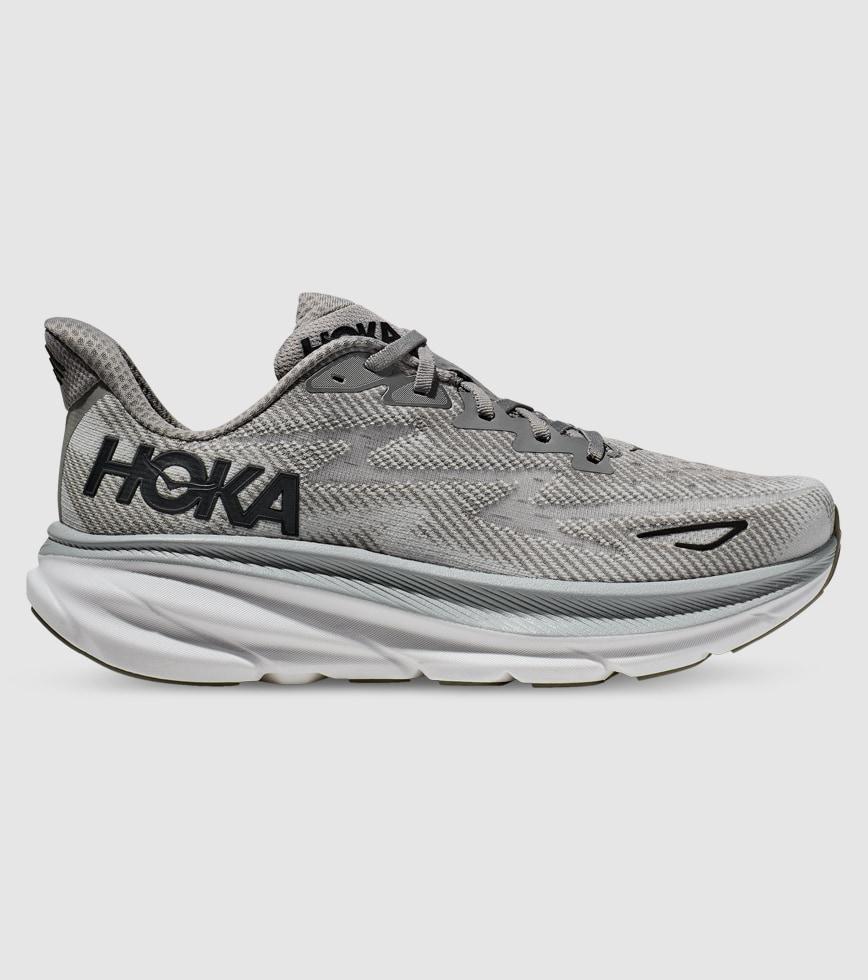 HOKA CLIFTON 9 MENS HARBOR MIST BLACK The Athlete s Foot