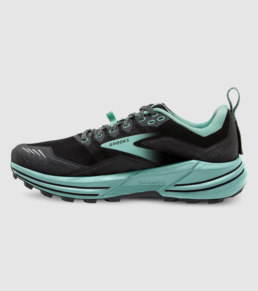 BROOKS CASCADIA 16 D WOMENS BLACK EBONY YUCCA The Athlete s Foot