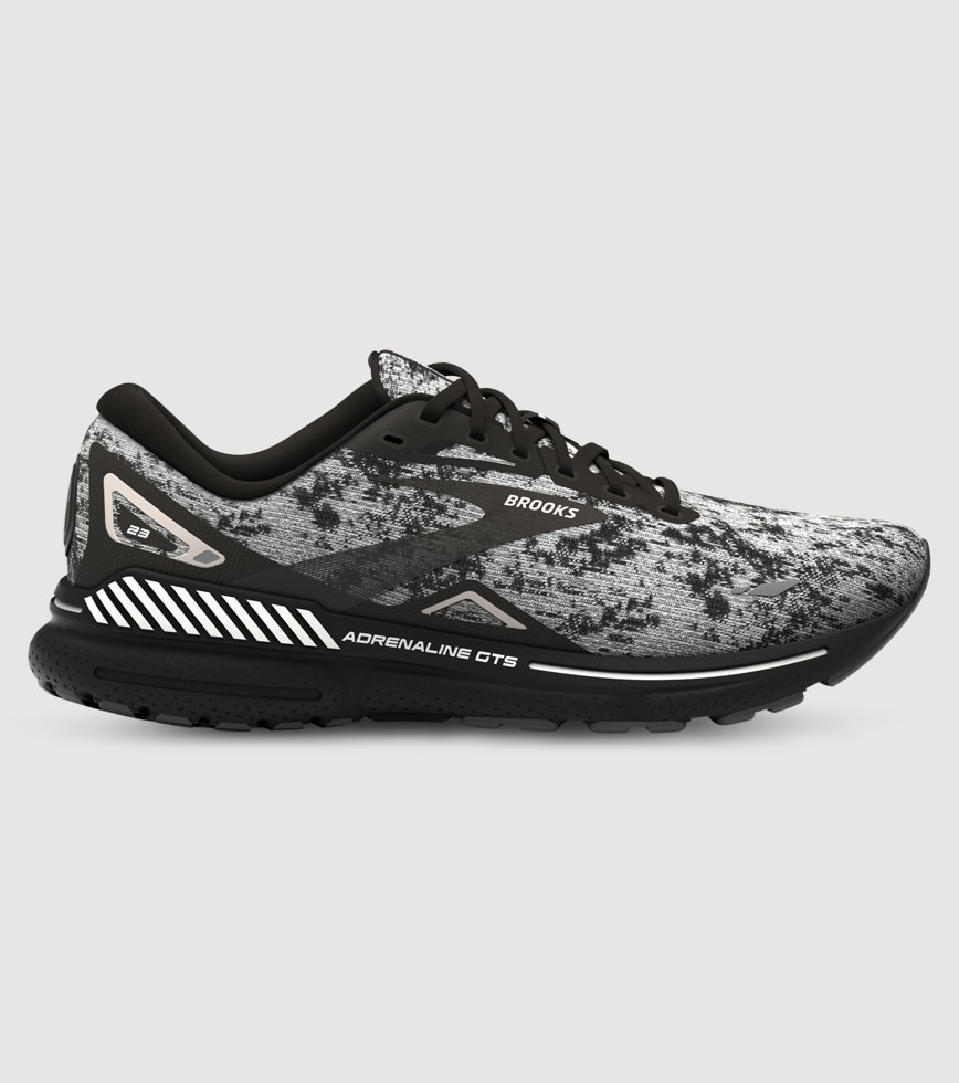 BROOKS ADRENALINE GTS 23 WOMENS WHITE GREY BLACK The Athlete s Foot