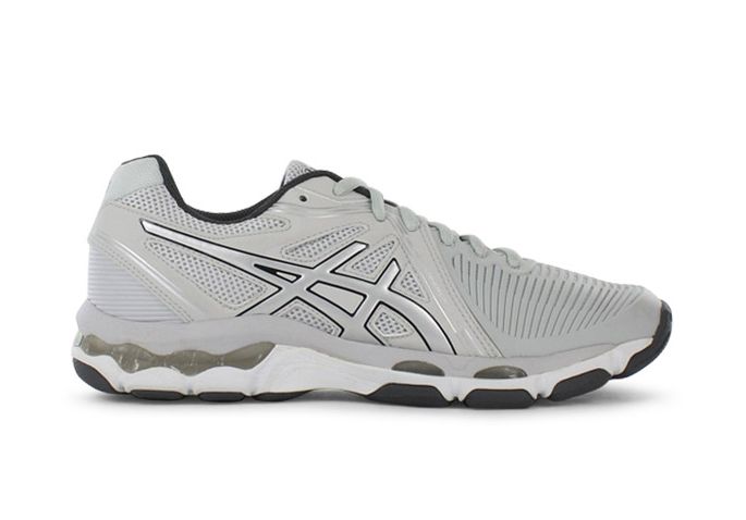 grey asics netball trainers