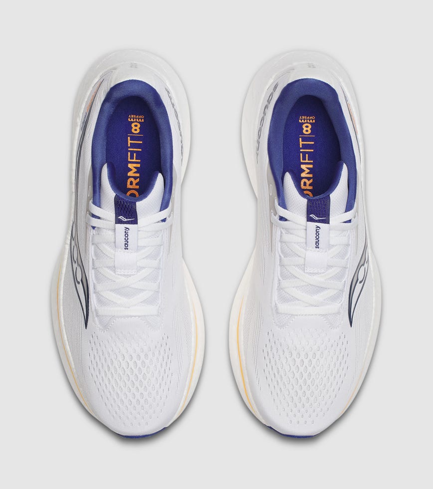 SAUCONY RIDE 18 MENS WHITE AZURITE | The Athlete display picture 1