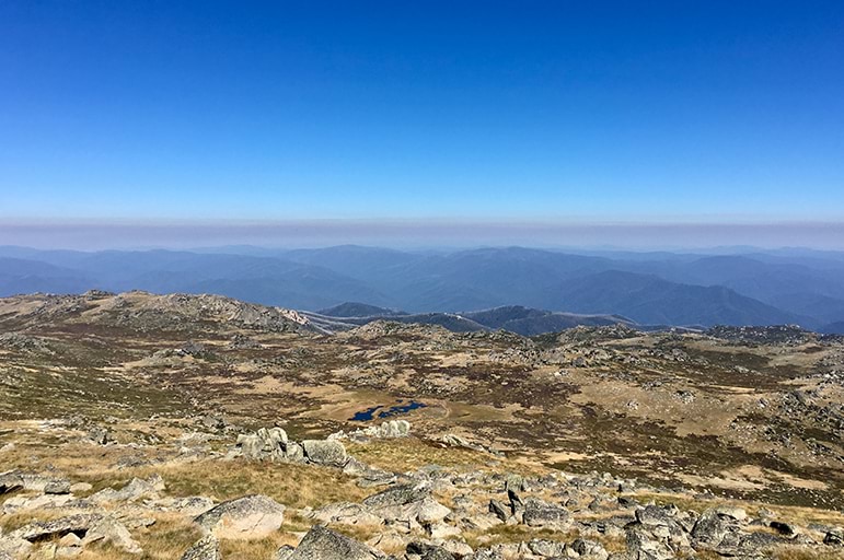 a landscape view of mountains