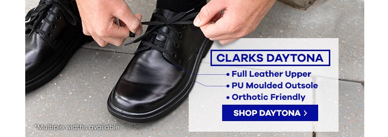 Clarks Daytona Black Junior School Shoe | The Athlete's Foot