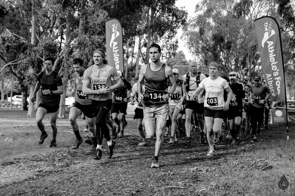 people running in a marathon